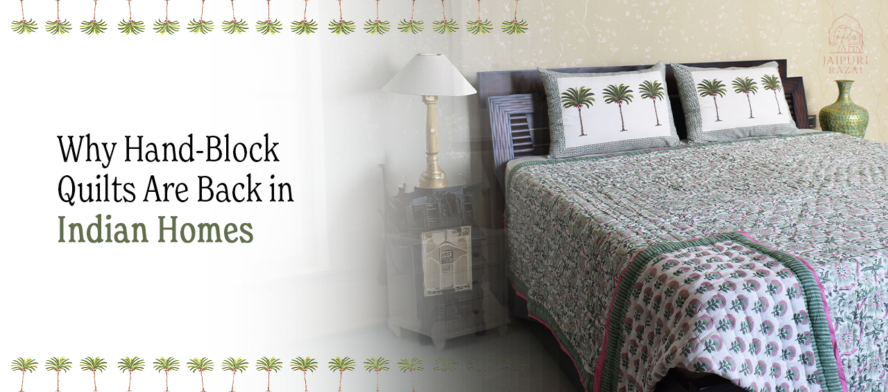 Traditional Meets Trendy: Why Hand-Block Quilts Are Back in Indian Homes