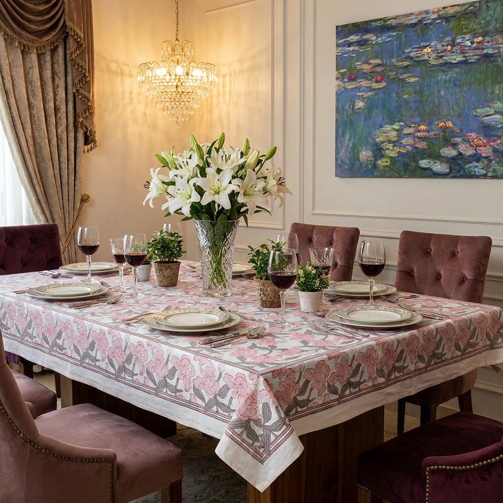 10 Seater Tablecloth 180x270 cms  | Orchid Glass 202602