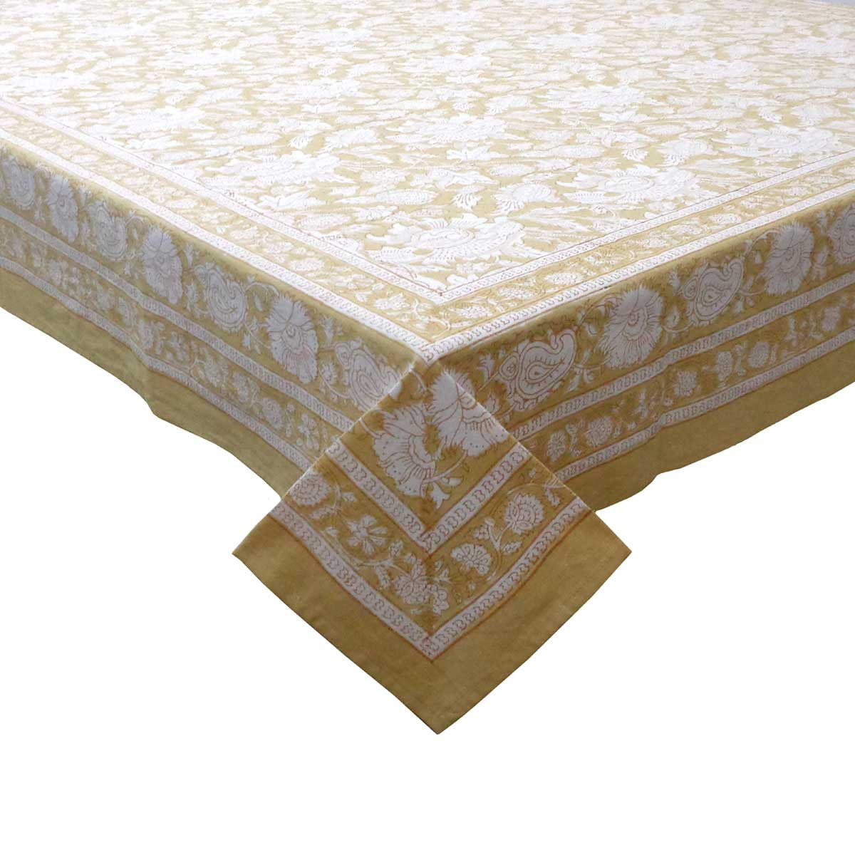 10 Seater Tablecloth 180x270 cms | Amarnath Beige Gud 207851