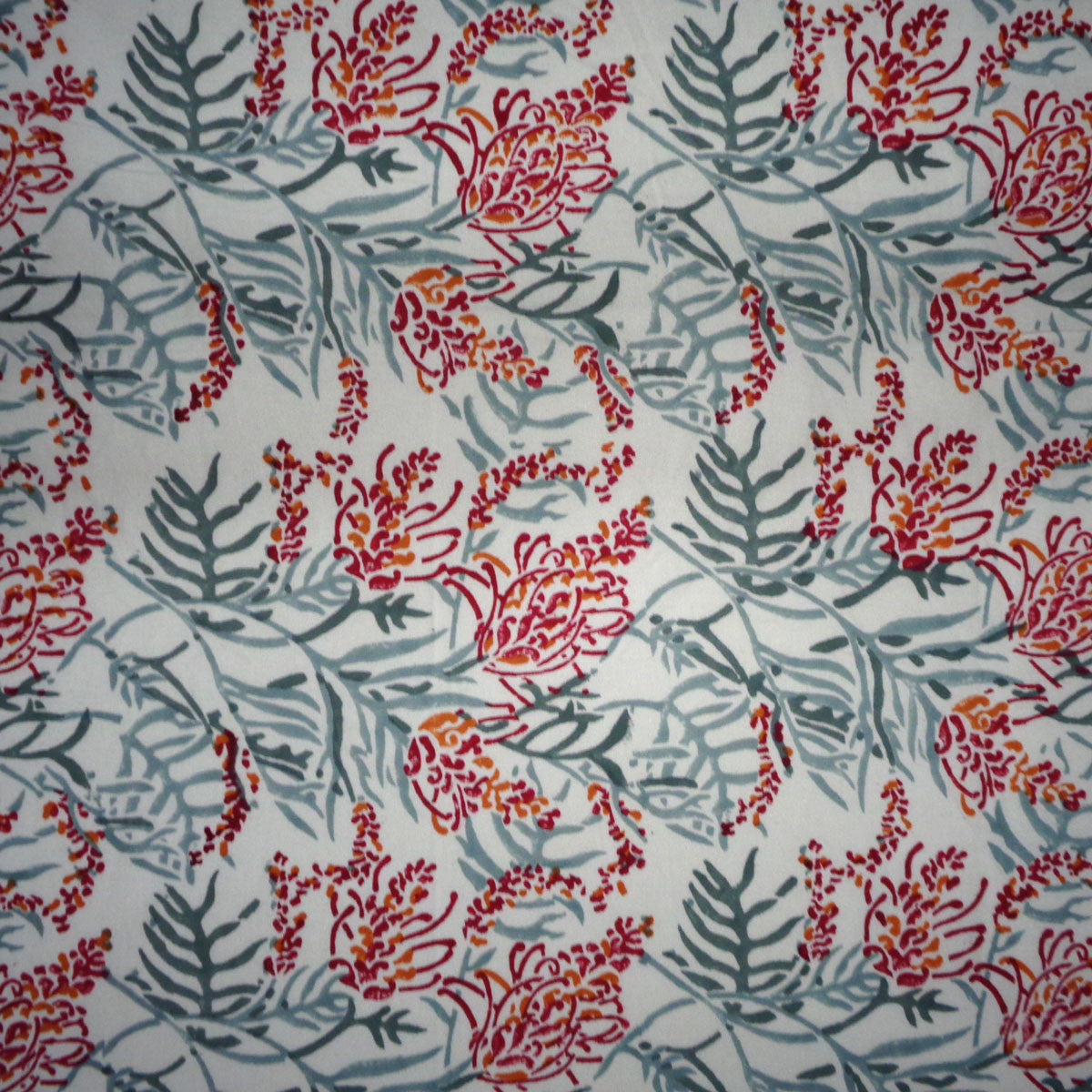 10 Seater Tablecloth 180x270 cms | Lilas Tango Lily 202508 Block Printed