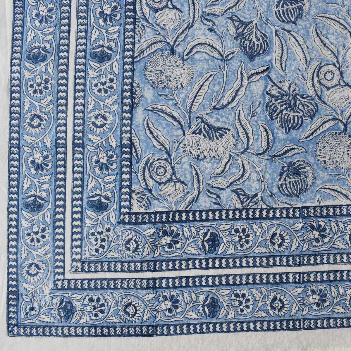10 Seater Tablecloth 180x270 cms | Meadow Song Blue 202513