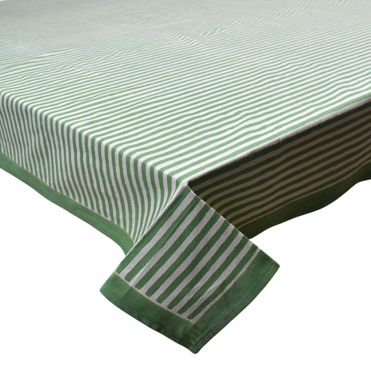10 Seater Tablecloth 180x270 cms | Stripe Green Olive 202529