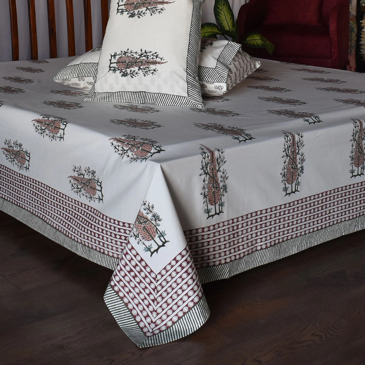 Exquisite Hand Block Print Bedcover