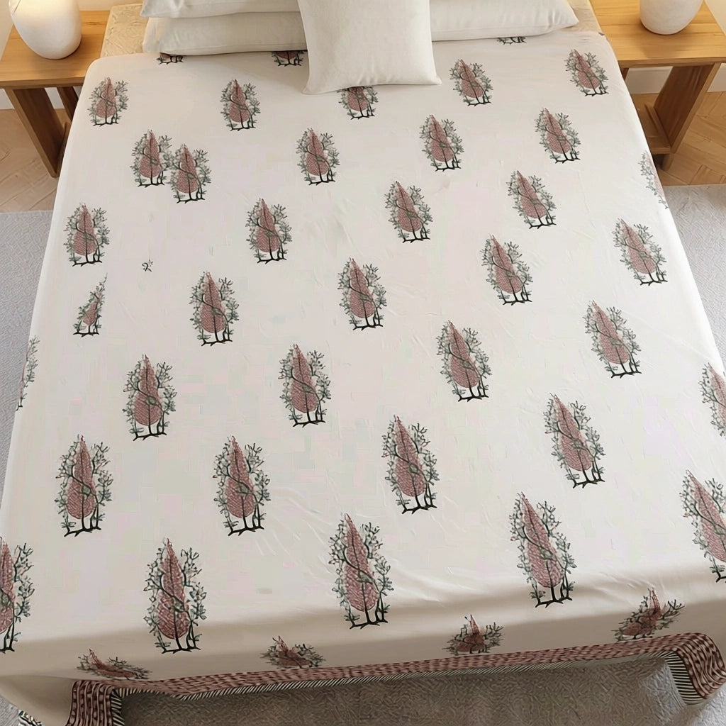 Exquisite Hand Block Print Bedcover