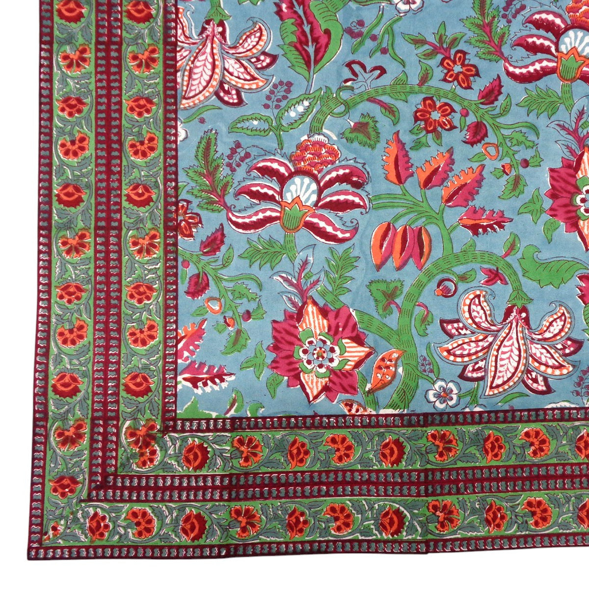 12 Seater Tablecloth ‚Äì 180x340 cms | Anarkali Green Gud 106821