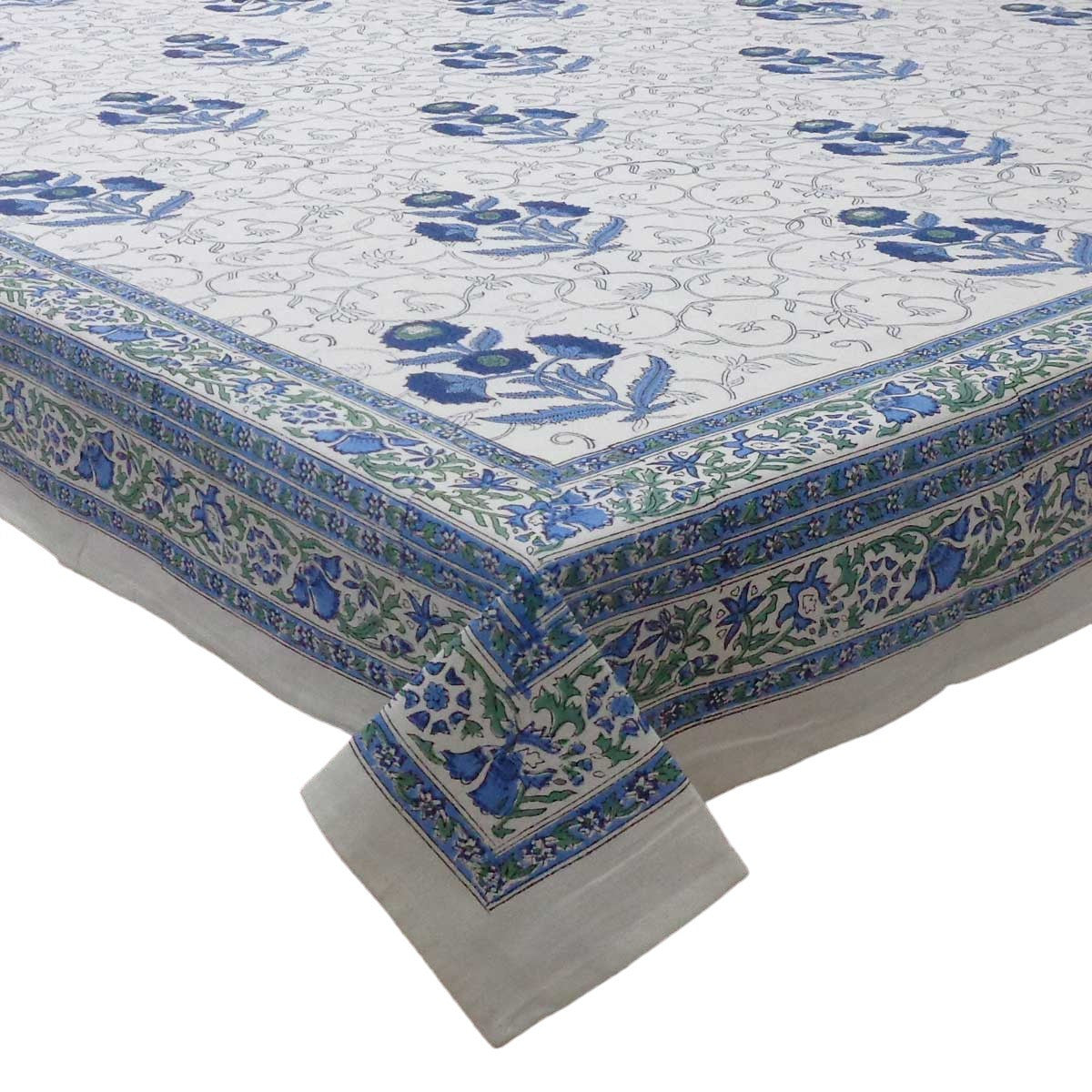 12 Seater Tablecloth ‚Äì 180x340 cms | Boota Blue Jaal 118302
