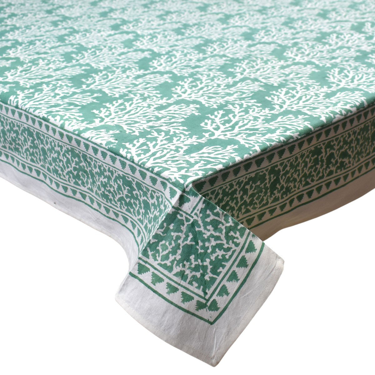 12 Seater Tablecloth ‚Äì 180x340 cms | Coral Green 202530