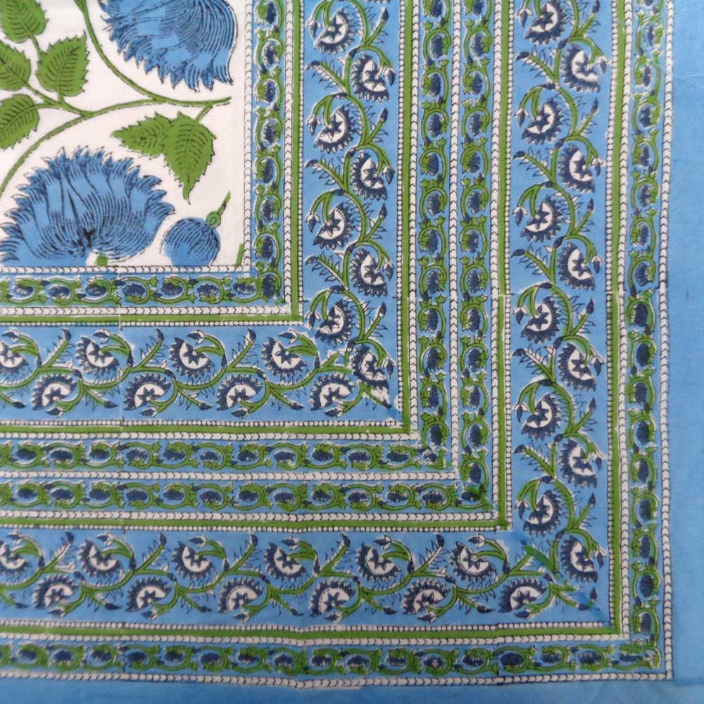 12 Seater Tablecloth ‚Äì 180x340 cms  Kamal Aqua Open 106099