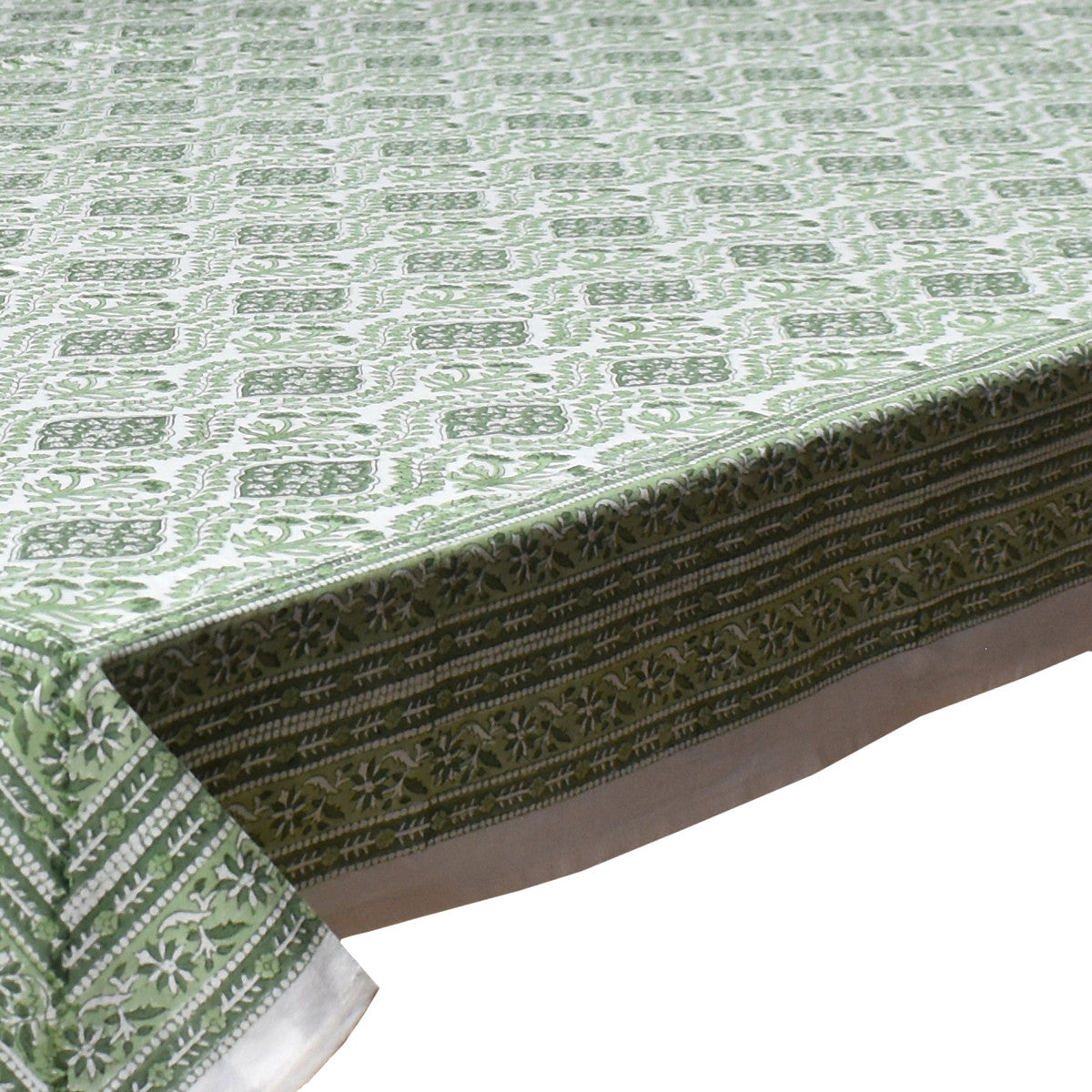 12 Seater Tablecloth ‚Äì 180x340 cms | Trellis Shale Green 202517