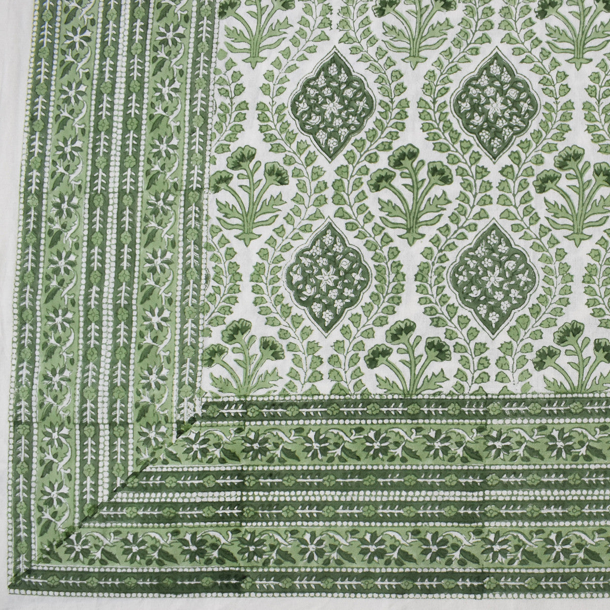 12 Seater Tablecloth ‚Äì 180x340 cms | Trellis Shale Green 202517