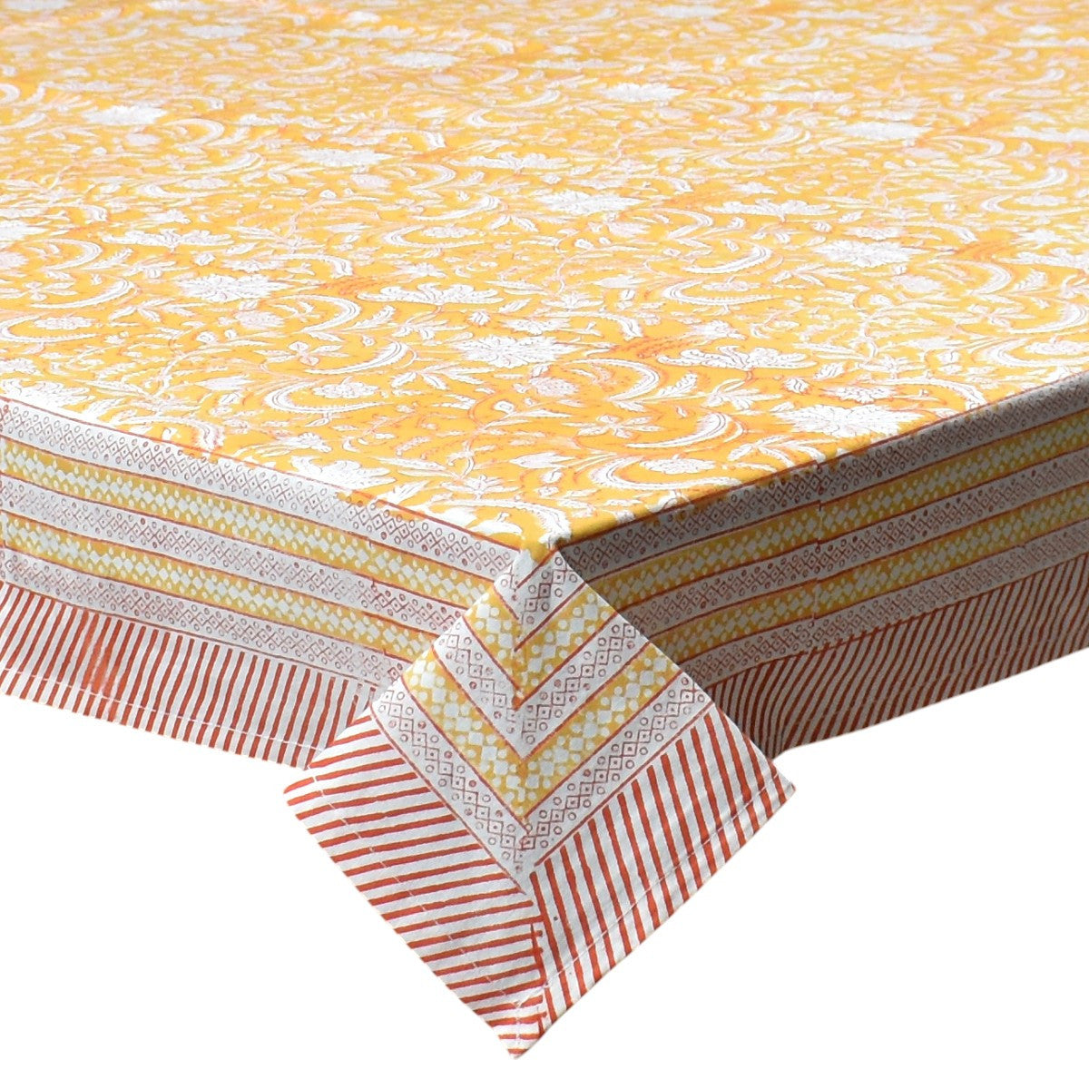 12 Seater Tablecloth ‚Äì 180x340 cms | Wild Flower Mustard 202401