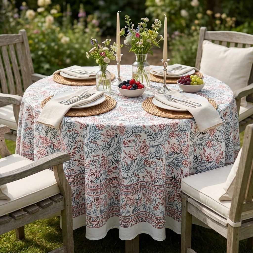 Medium Round Tablecloth Lilas Tango Lily