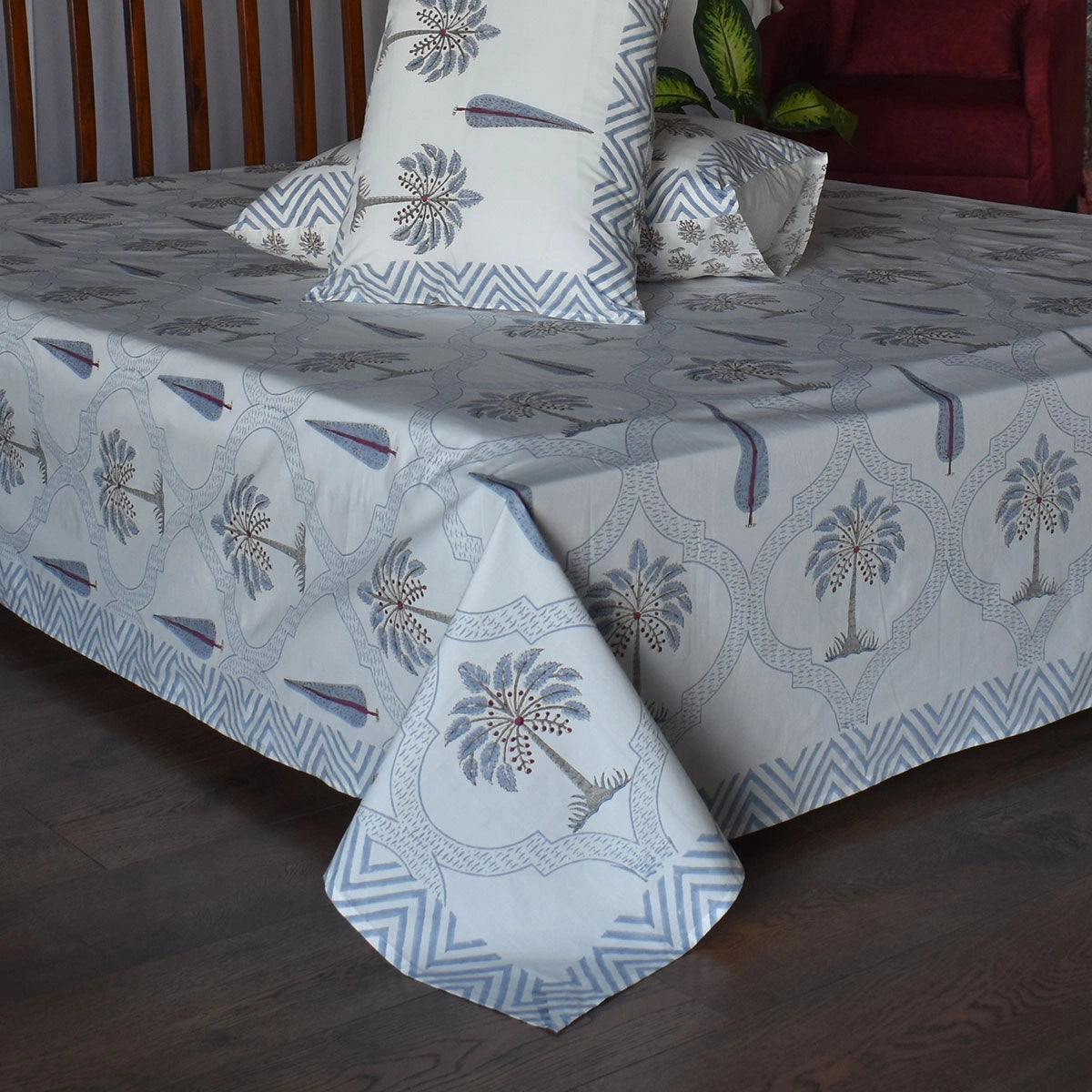 Jaipur Hand Block Print Bedsheet with 2 Pillow Cases