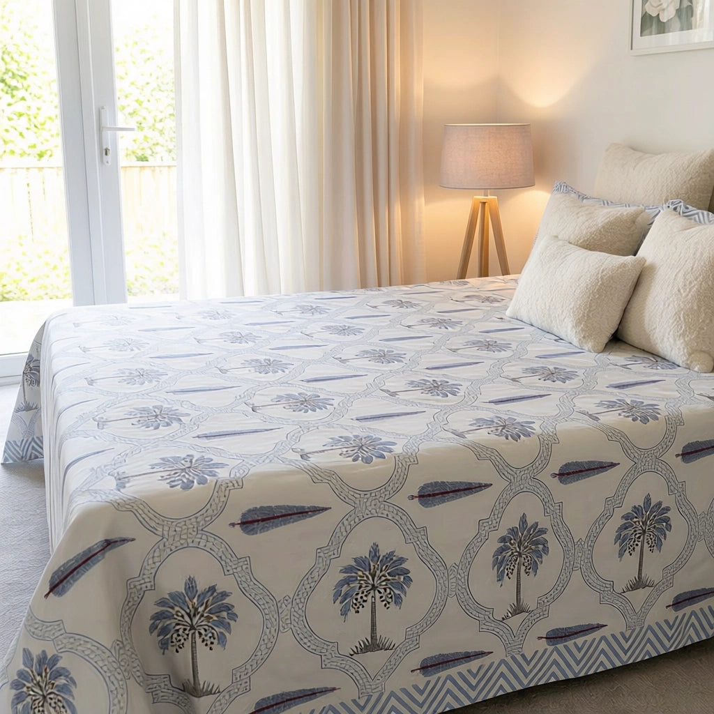 Jaipur Hand Block Print Bedsheet with 2 Pillow Cases
