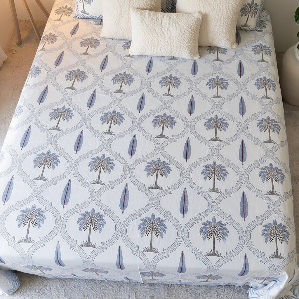 Jaipur Hand Block Print Bedsheet with 2 Pillow Cases