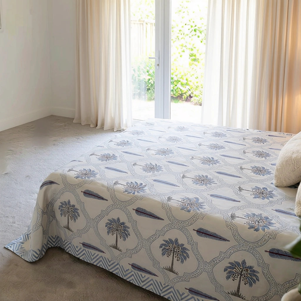 Jaipur Hand Block Print Bedsheet with 2 Pillow Cases
