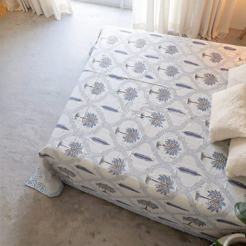Jaipur Hand Block Print Bedsheet with 2 Pillow Cases