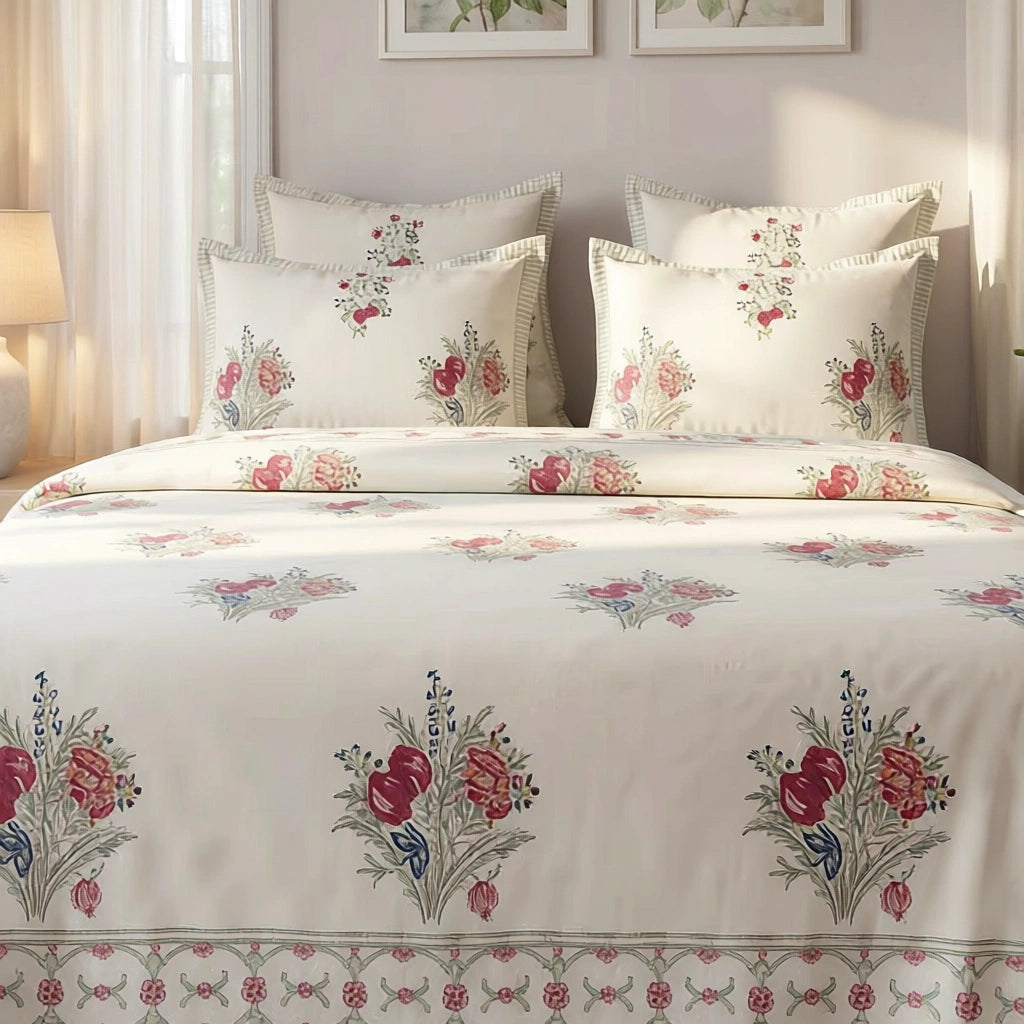 Percale Cotton Bedspread with 2 Pillow Cases