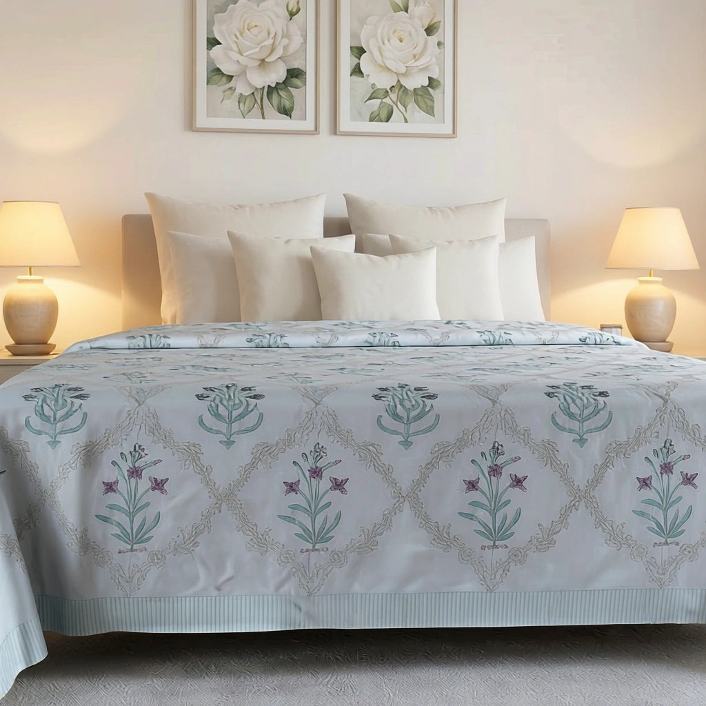 Summer Cooling Bed Sheets with 2 Pillow Cases