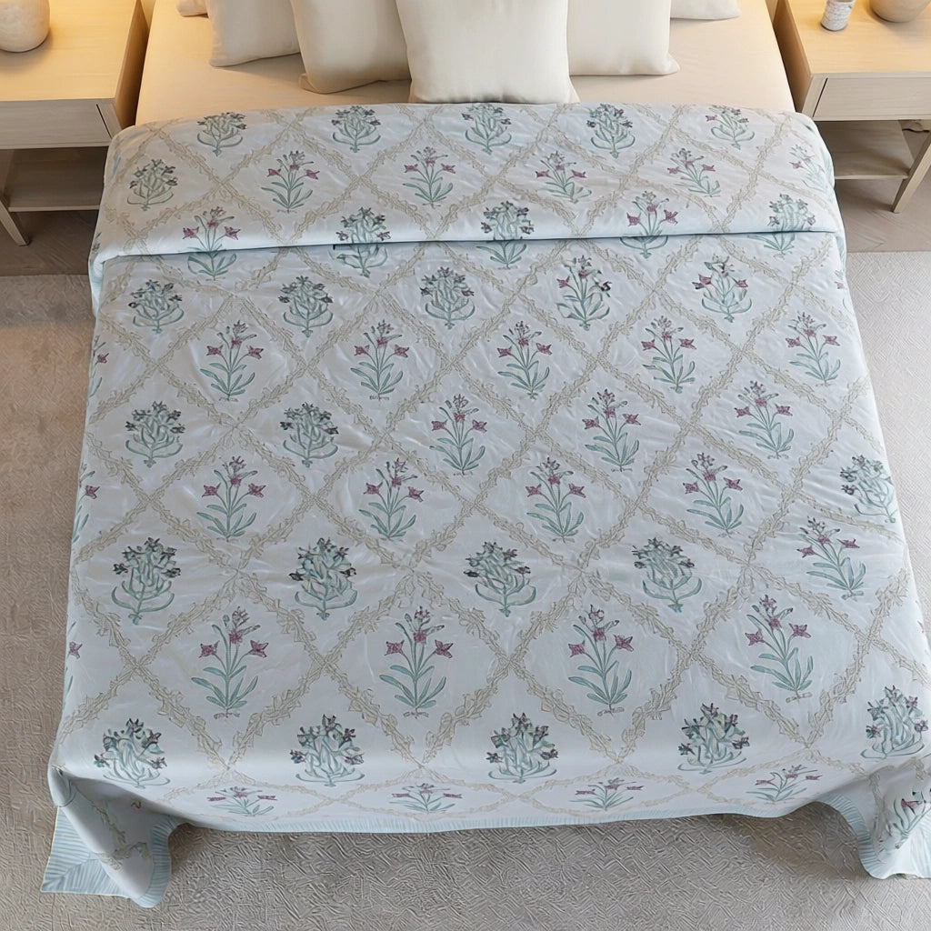 Summer Cooling Bed Sheets with 2 Pillow Cases