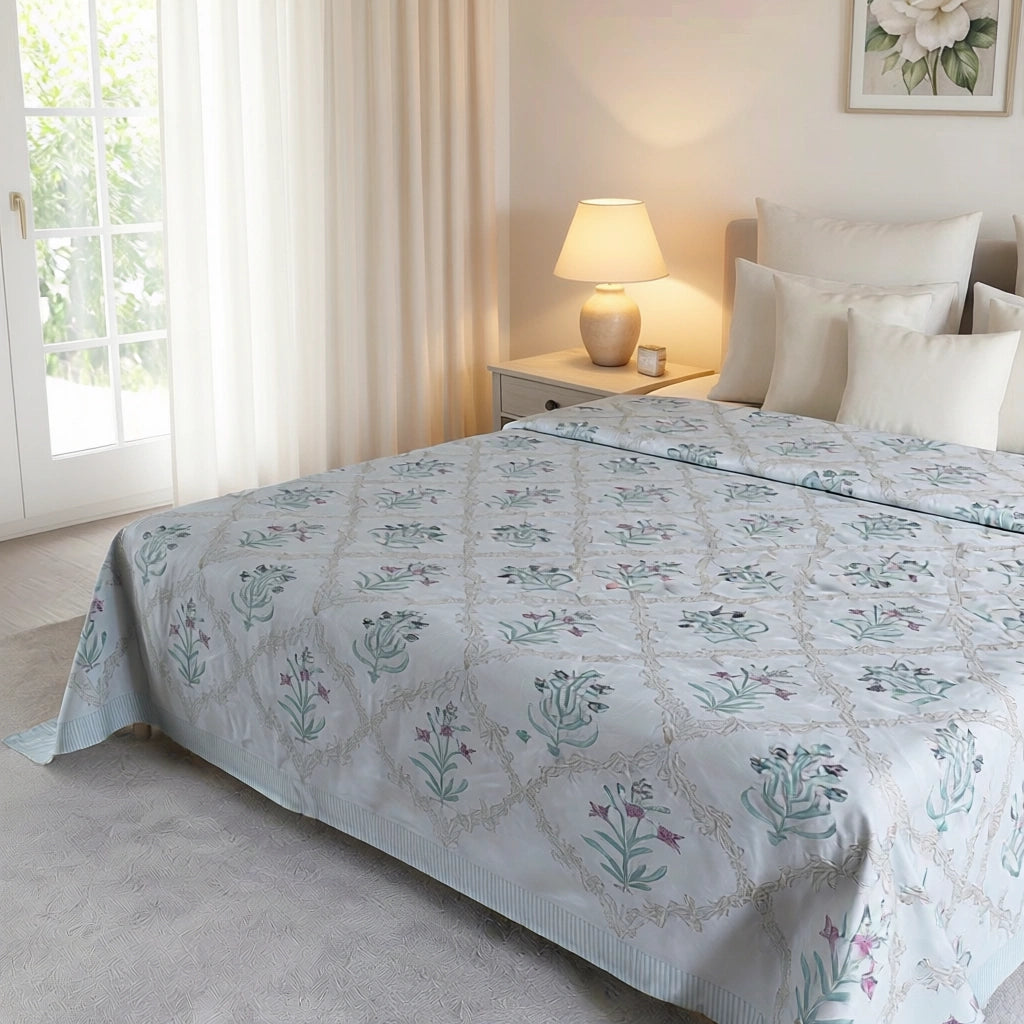 Summer Cooling Bed Sheets with 2 Pillow Cases