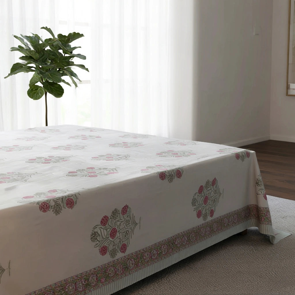 King Size Hand Block Bedding  | 200685