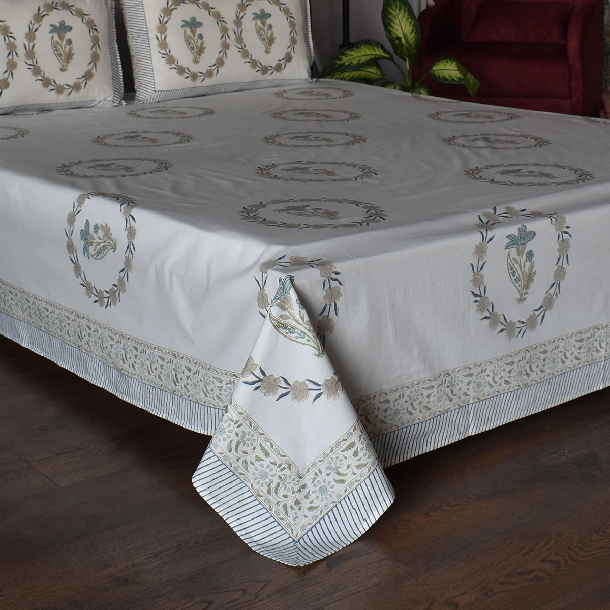 Exquisite Hand Block Print King Bedcover  | 200814