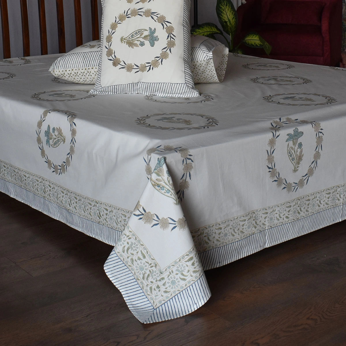 Exquisite Hand Block Print King Bedcover  | 200814