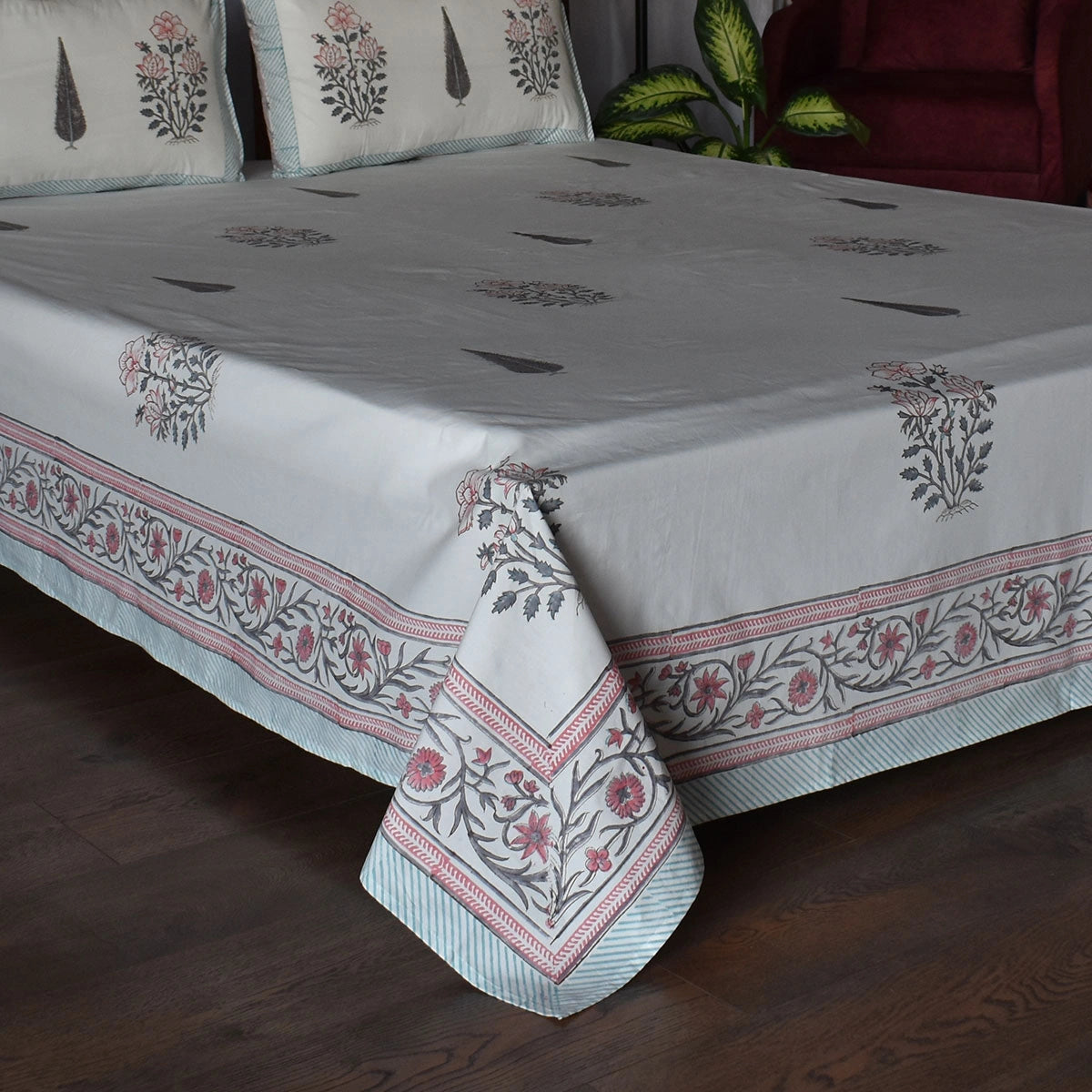 Fine Percale Cotton King Bedding Set