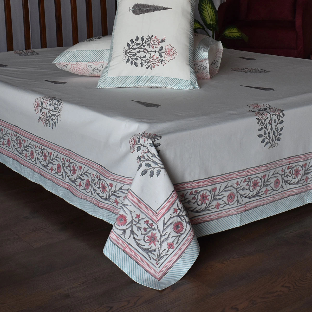 Fine Percale Cotton King Bedding Set