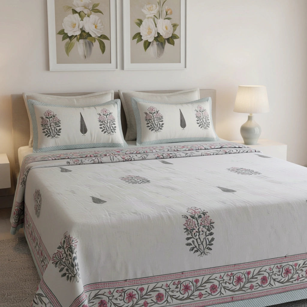 Fine Percale Cotton King Bedding Set