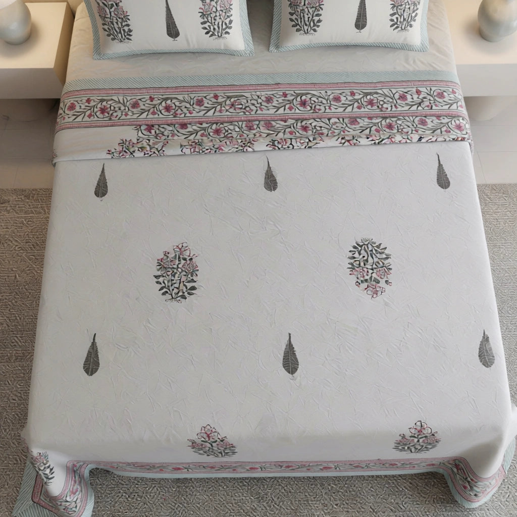 Fine Percale Cotton King Bedding Set