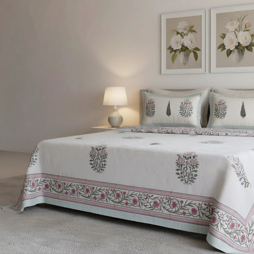 Fine Percale Cotton King Bedding Set