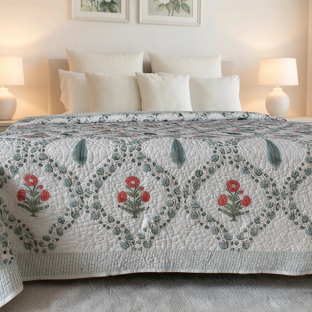 Queen Size Cotton Bedspread | 202419