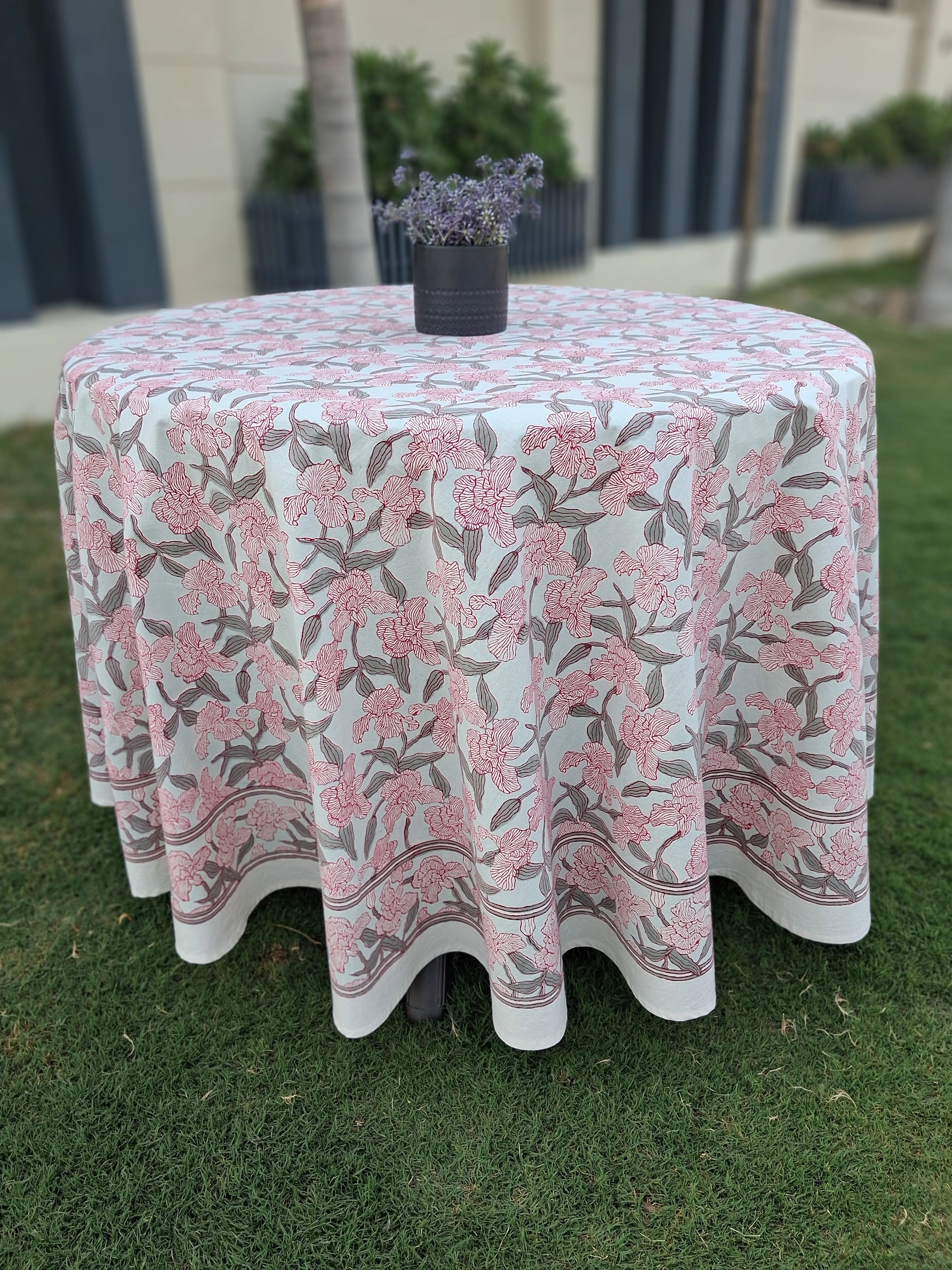Party Table Linen Orchid Glass