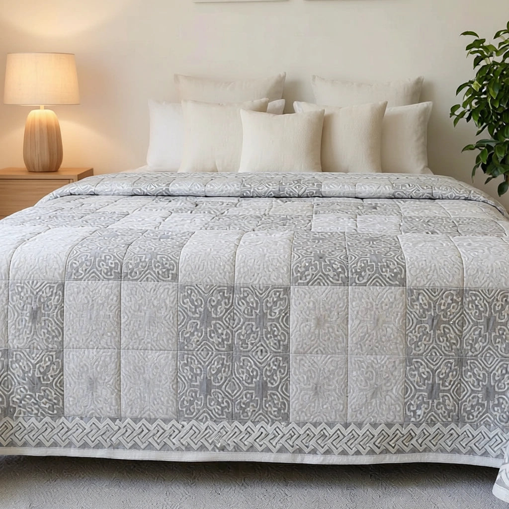 Traditional Indian Block Print Bedspread | 206457