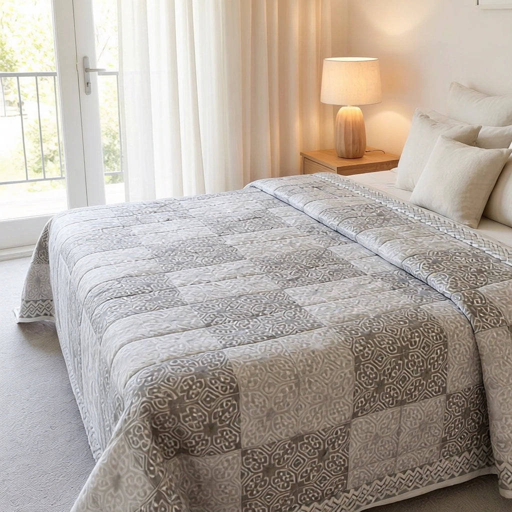 Traditional Indian Block Print Bedspread | 206457