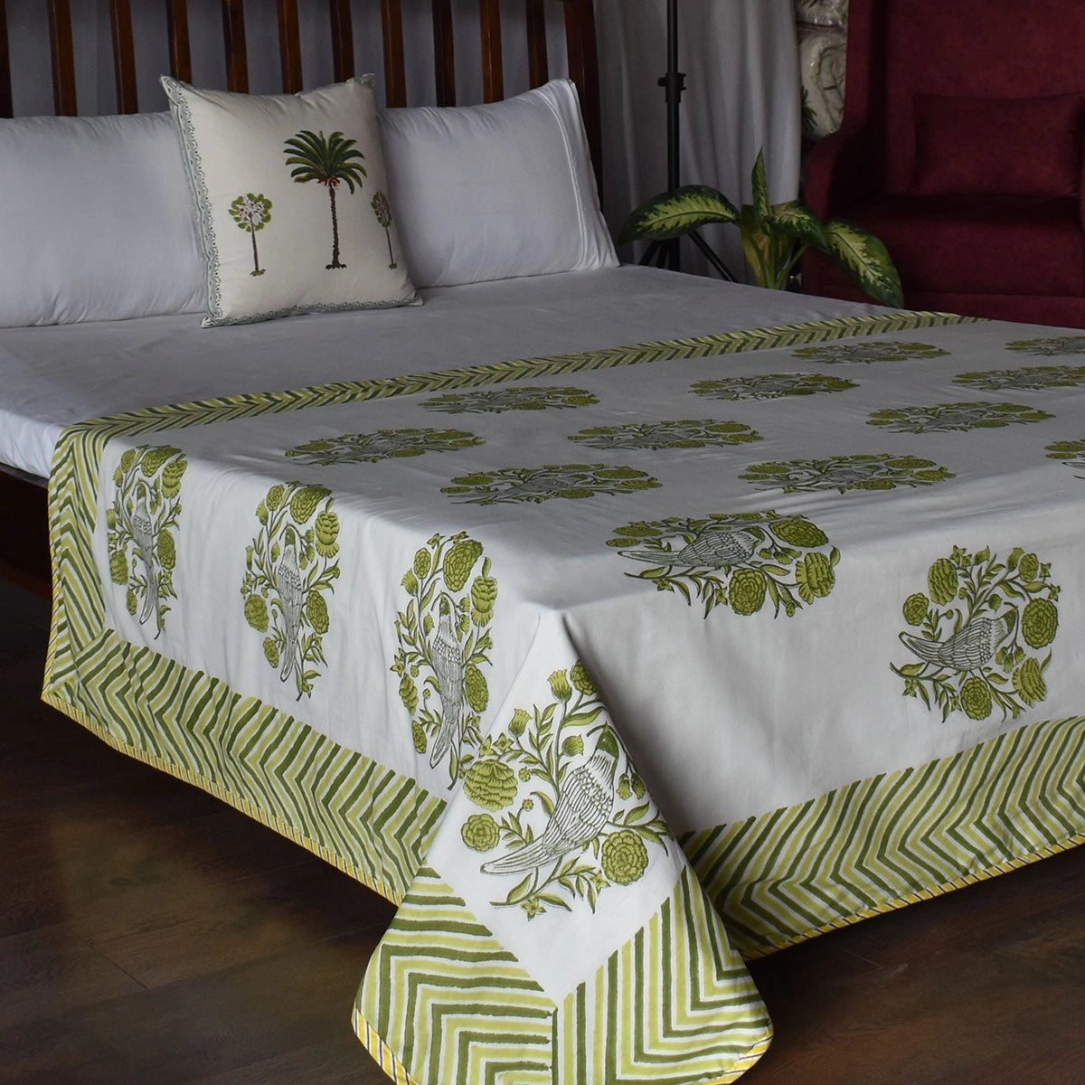 Hand Block Printed Cotton Twin Size Dohar | 260511