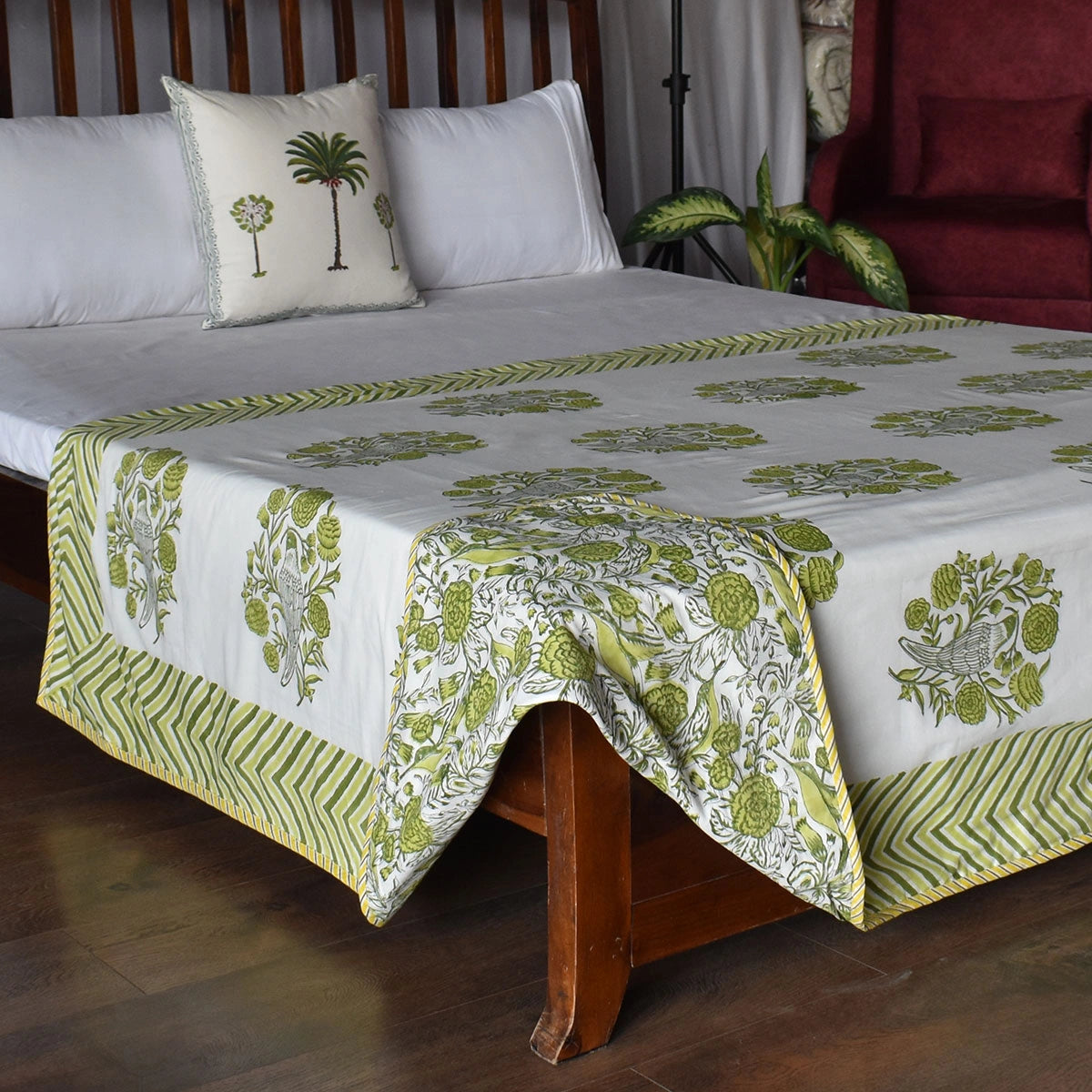 Hand Block Printed Cotton Twin Size Dohar | 260511