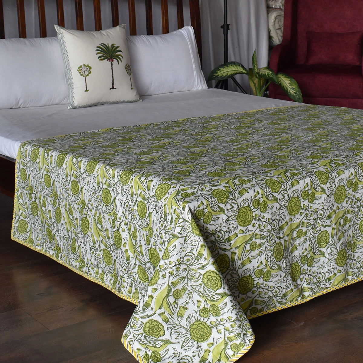 Hand Block Printed Cotton Twin Size Dohar | 260511