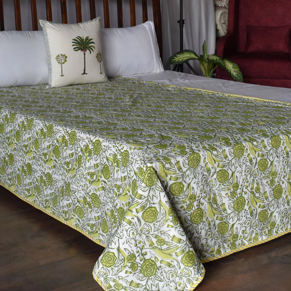 Hand Block Printed Cotton Twin Size Dohar | 260511