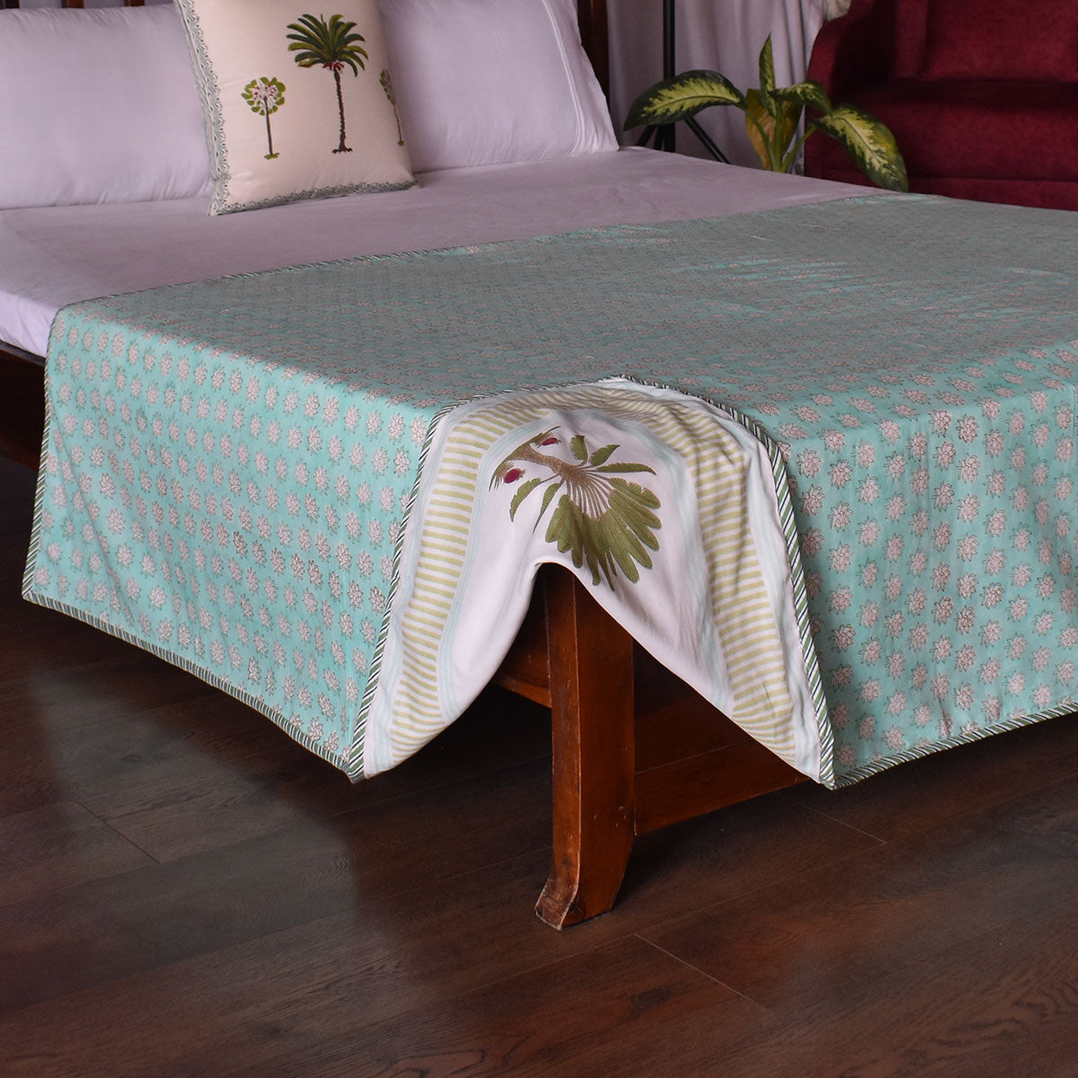 Hand Block Printed Cotton Twin Size Dohar | 260516
