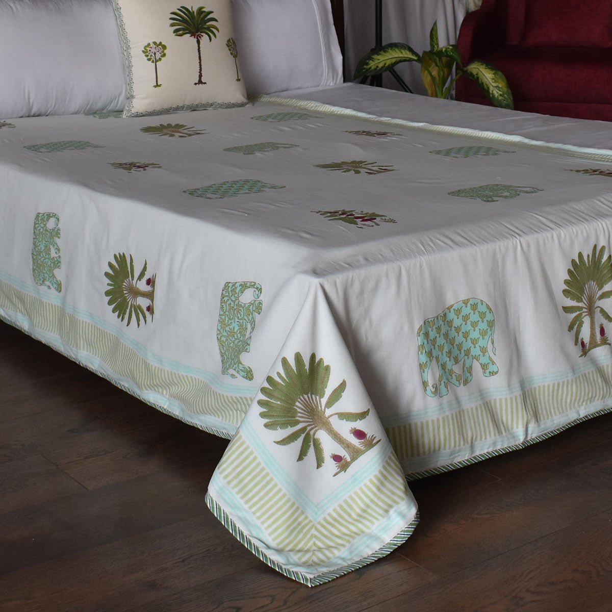Hand Block Printed Cotton Twin Size Dohar | 260516