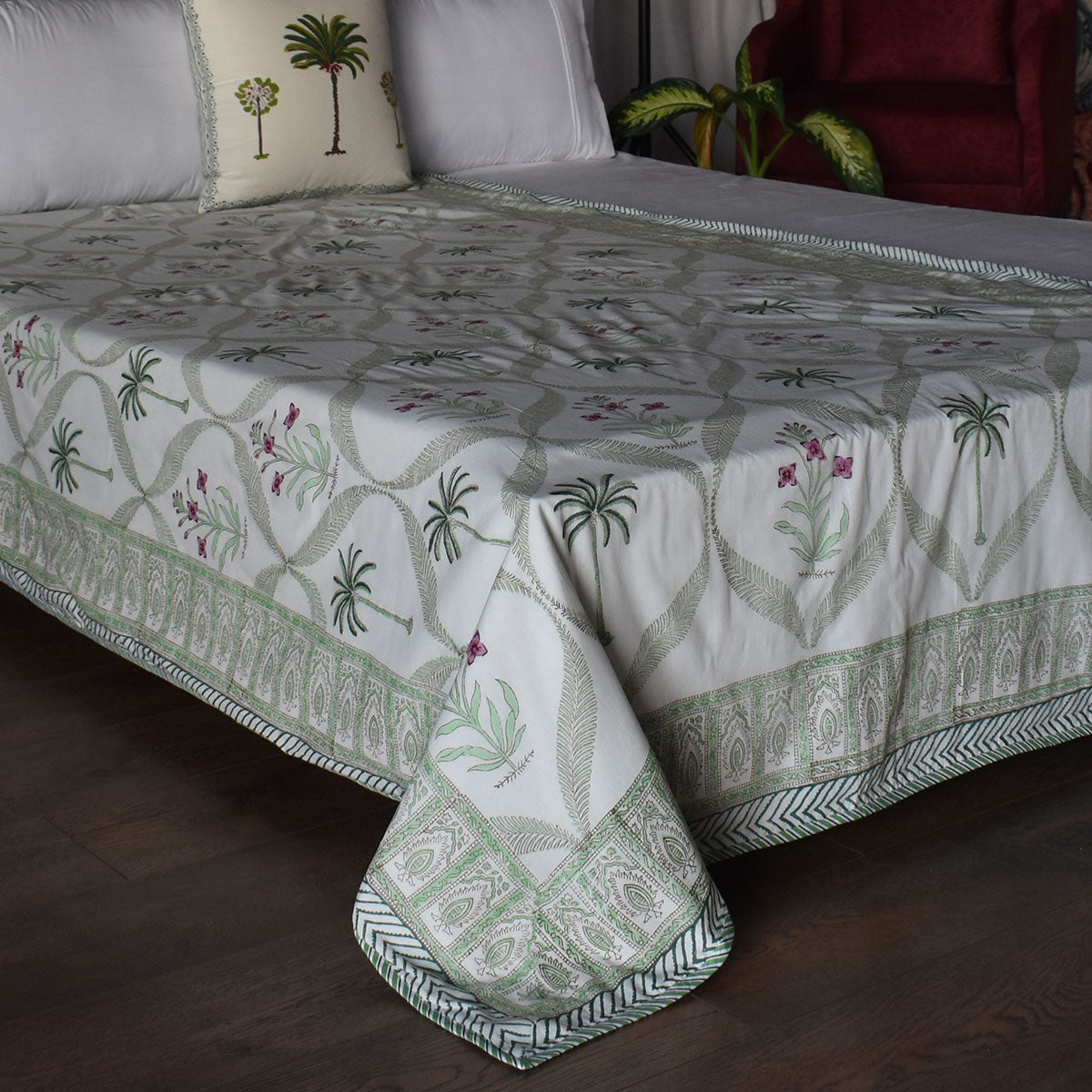 Hand Block Printed Cotton Twin Size Dohar | 260522