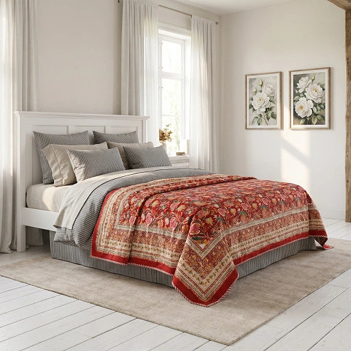 Jaipuri Dohar Double Bed  | 260608