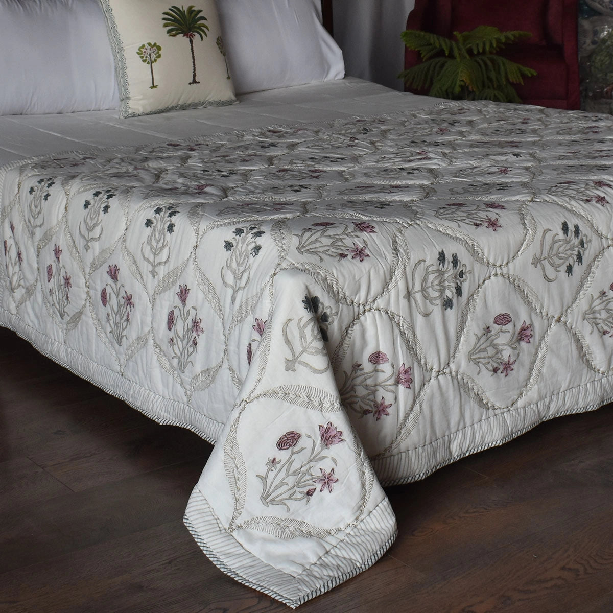 Hand Block Print Quilt Single