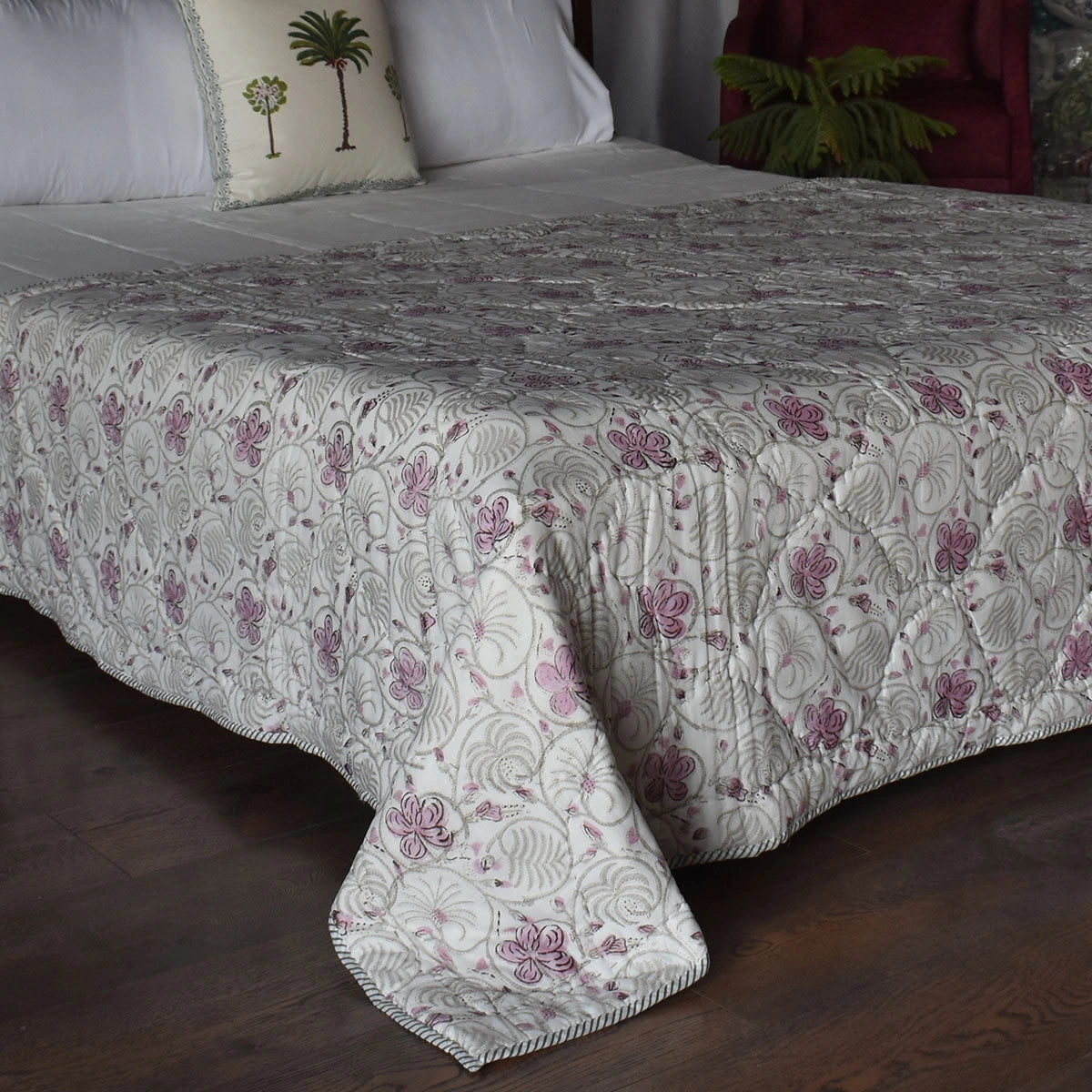 Hand Block Print Quilt Single