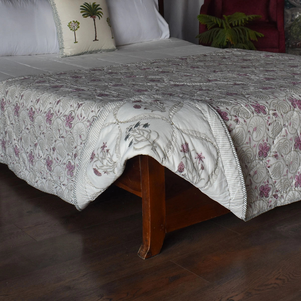 Hand Block Print Quilt Single