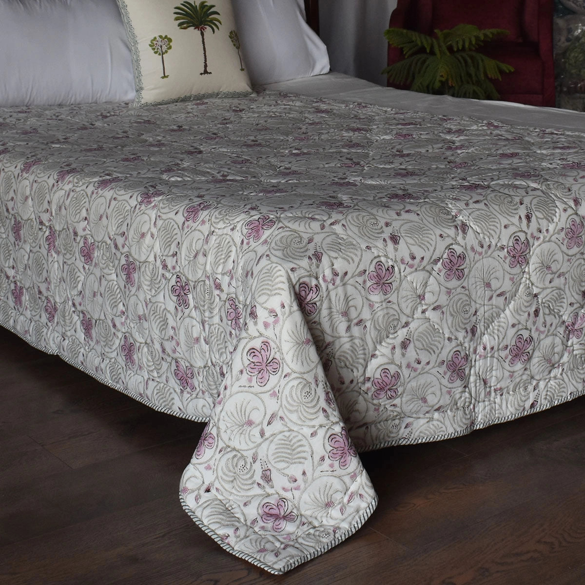 Hand Block Print Quilt Single