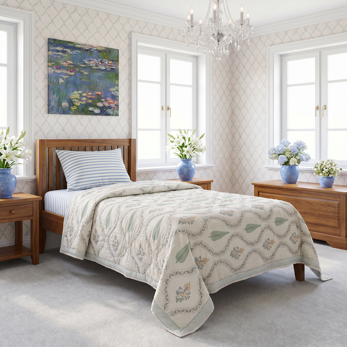 Eco-Friendly Natural Dyed Single Bedding